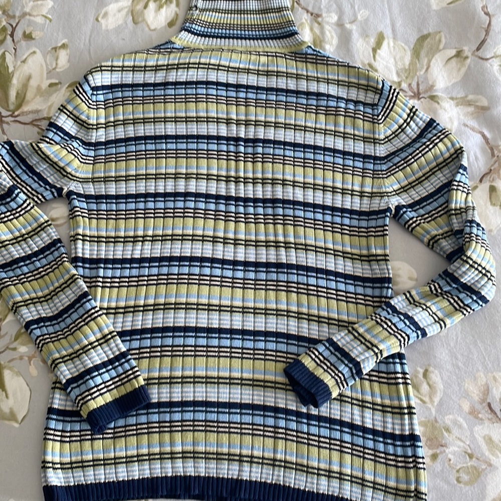 Great turtleneck with fabulous colors… For work or with jeans…Really comfortable